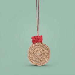 Jute ornament kerstbal